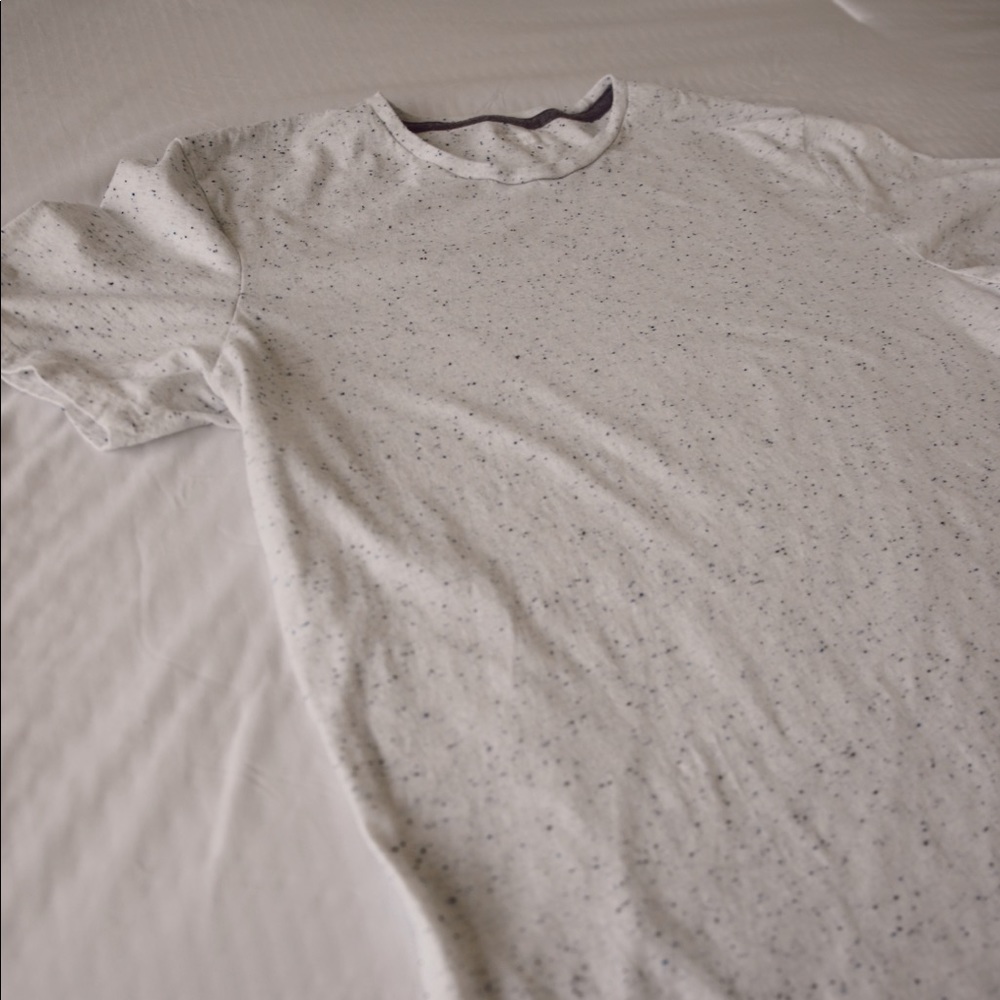 White and blue specs tshirt